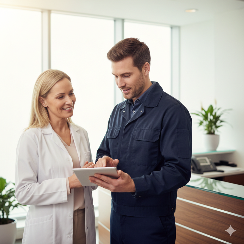 Servicetechniker beim Kunden