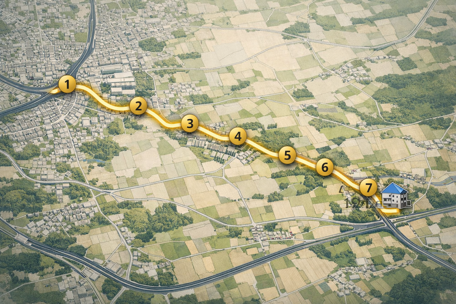 Karte: Ein Tag im Leben eines Servicetechnikers